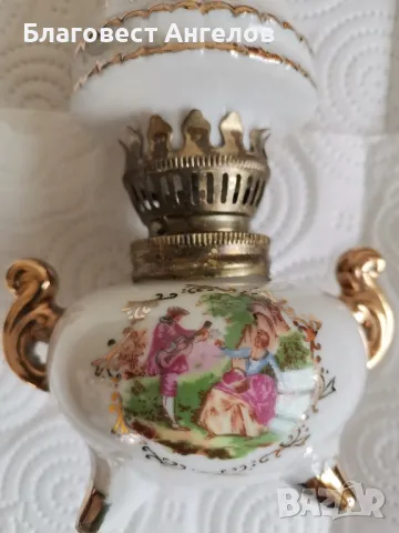 Порцеланова газена лампа с дефект, снимка 3 - Антикварни и старинни предмети - 49877202