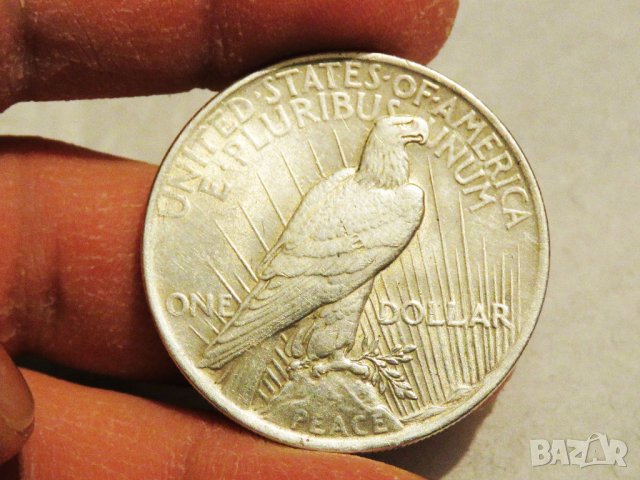 Много рядък голям сребърен долар на мира,  Peace dollar 1923г- Philadelphia Mint, снимка 1 - Нумизматика и бонистика - 35996237