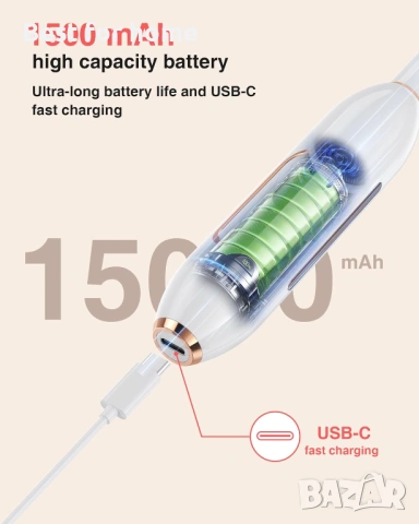2 в 1 електрическа пила за нокти с машина за почистване на четки за грим , снимка 6 - Друга електроника - 53259052