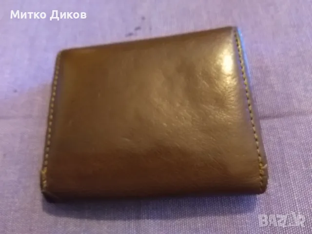Портфейл компактен малък марков на Камел 85х75мм естествена кожа, снимка 3 - Портфейли, портмонета - 50303877