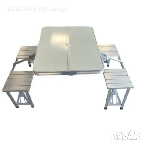 Сгъваем комплект за къмпинг - маса с 4 вградени стола, снимка 2 - Други инструменти - 50327314