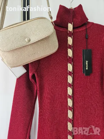 Бандажна рокля с ламе , снимка 4 - Рокли - 48613331