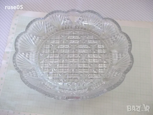 Фруктиера стъклена с релефни орнаменти, снимка 8 - Аксесоари за кухня - 56103912