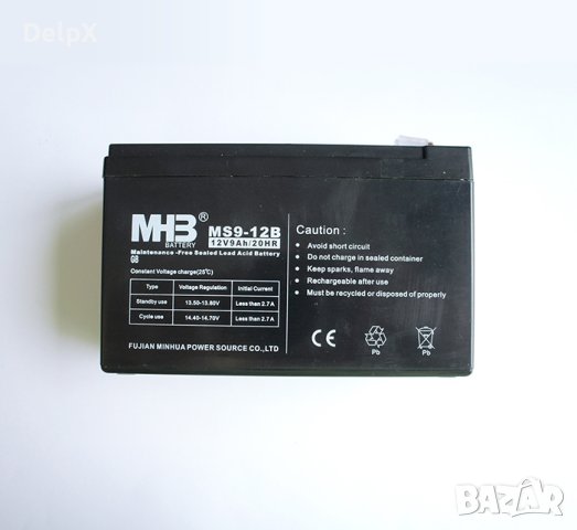 Акумулаторна оловна батерия OUTDO 12V 9AH 150х65х95mm, снимка 1 - Друга електроника - 42632947