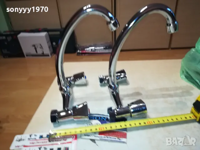 СМЕСИТЕЛ ЗА СТЕНА-ЧЕШМА С ДВЕ ВРЪТКИ 2111241021, снимка 2 - Смесители - 48048157