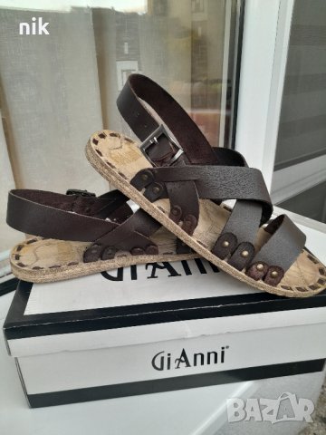 Мъжки кожени сандали"Gianii", снимка 4 - Мъжки сандали - 41787398