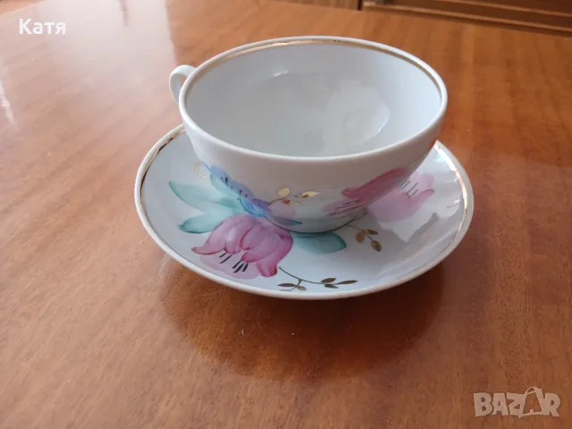 Комплект чаша+чинийка за чай Дулево