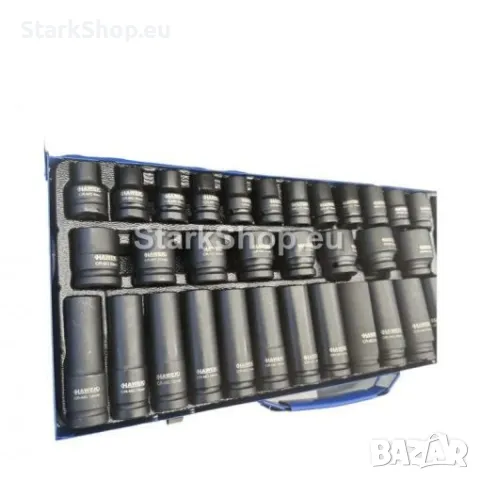 Комплект Ударни Вложки 35 части 1/2 (8 – 32 ММ) HAWEK в Метален Куфар Стандартни + Дълбоки Камъни, снимка 4 - Други инструменти - 50317444