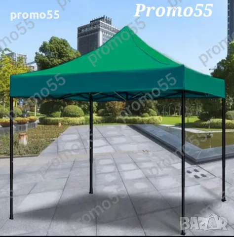 3х3м Сгъваема шатра 18кг. с непромокаемо покривало, снимка 8 - Градински мебели, декорация  - 49270272