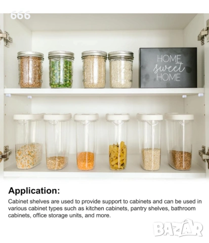 30 броя Щифтове за поддържане на рафтове 7,5 мм с прозрачен неплъзгащ се капак, снимка 7 - Други стоки за дома - 53815413