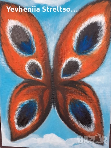 Картина Тропическая бабочка.Авторская 70х50 см