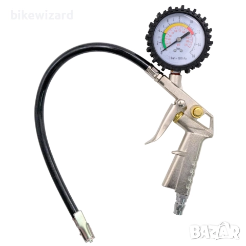 Манометър за гуми 220PSI 0-16 бара НОВО