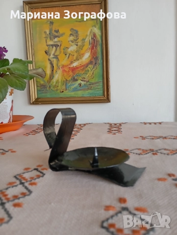 Битови предмети 20 бр., Пожарникар. брадва, Метални стойки - вино, икона, Бакърени съдове, Свещници, снимка 15 - Други ценни предмети - 50165842