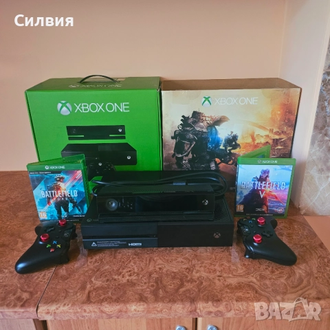 XBOX ONE 1TB + Kinect камера, 2 джойстика, 2 игри PS4 PS5 PlayStation
