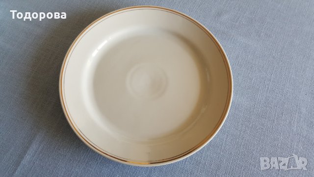 Голямо порцеланово кръгло плато-Дянко Стефанов-Разград