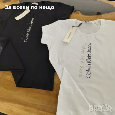 Calvin Klein Дамска Тениска👚Дамска Блуза С Къс Ръкав Келвин Клайн - 2 Налични Цвята Код A516, снимка 2 - Тениски - 50112350
