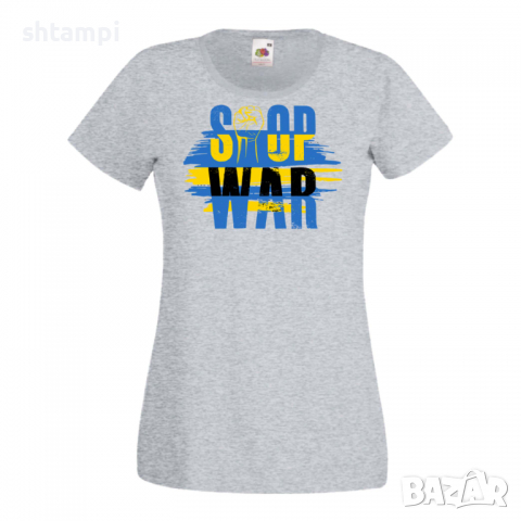 Дамска тениска STOP WAR,пасете Украйна, спрете войната,, снимка 3 - Тениски - 36114693
