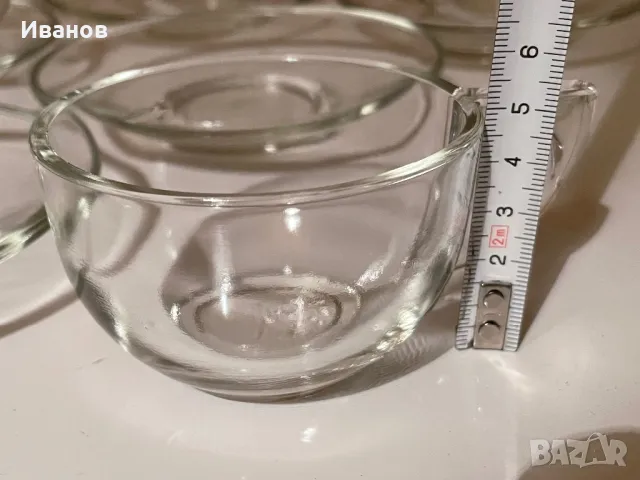 Стъклен сервиз с маркировка, снимка 3 - Сервизи - 47727470