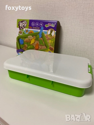 Креативен комплект кинетичен пясък и формички 3D Животни, куфарче, снимка 4 - Образователни игри - 51619037