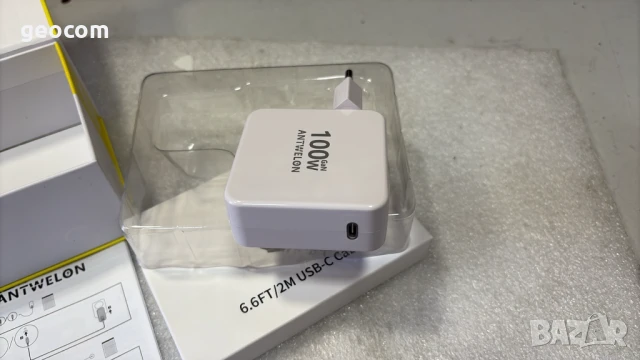 Type-C 100W ново зарядно (5/9/12/15/20V-96W,Комплект), снимка 2 - Захранвания и кутии - 50638538