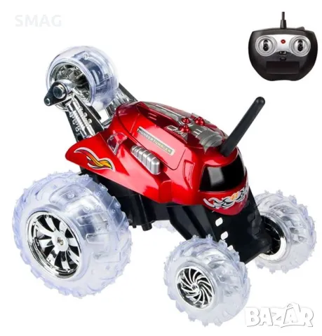 Monster Spinner RC превозно средство, захранвано с батерии, червено със светлина S_1171929, снимка 1 - Коли, камиони, мотори, писти - 47921892