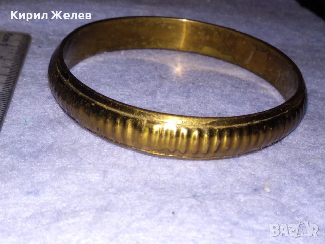 КРАСИВА и СТИЛНА ЗЛАТИСТА МЕСИНГОВА РЕТРО АРТ ГРИВНА МАЙСТОРСКА ИЗРАБОТКА 26607, снимка 6 - Антикварни и старинни предмети - 40832383