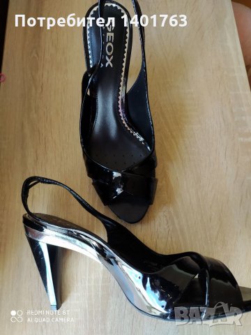 Официални обувки Геокс, Geox, естествен лак, на ток, елегантни обувки, снимка 5 - Дамски елегантни обувки - 33784413