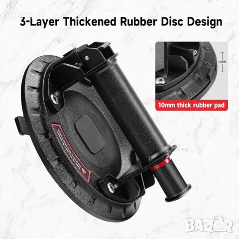 ZHJAN 20 см вендузи за стъкло с кутия за носене, товароподемност 160 кг (2 броя), снимка 4 - Други инструменти - 49885905