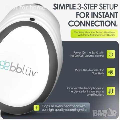 Безжичен фетален доплер със слушалки, снимка 3 - Други - 51328576