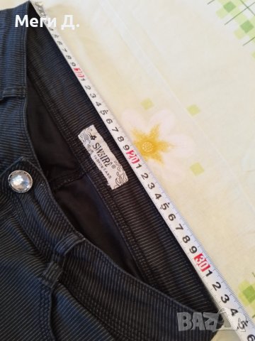 Черен панталон на райета+1 панталон подарък, размери 29-28/М, снимка 4 - Панталони - 40823837