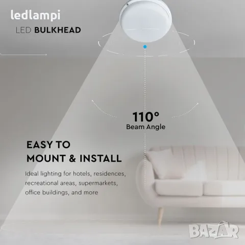 LED Плафониера 18W Кръг IP54, снимка 5 - Лампи за таван - 49377339
