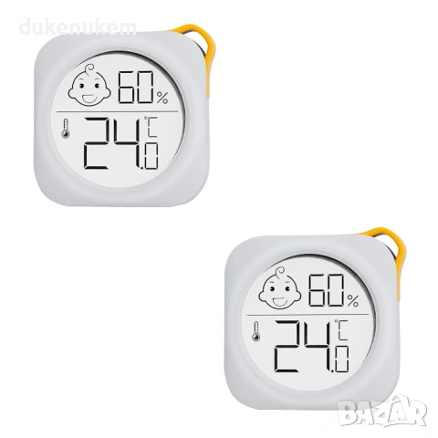 Комплект 2 бр. Мини дигитален термометър-хигрометър