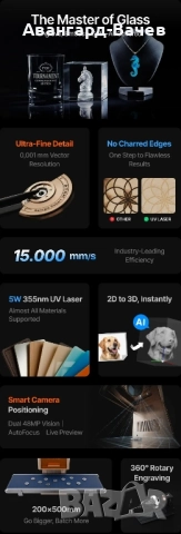 UV лазер за гравиране и 3D-гравиране , снимка 2 - Друга електроника - 52506128