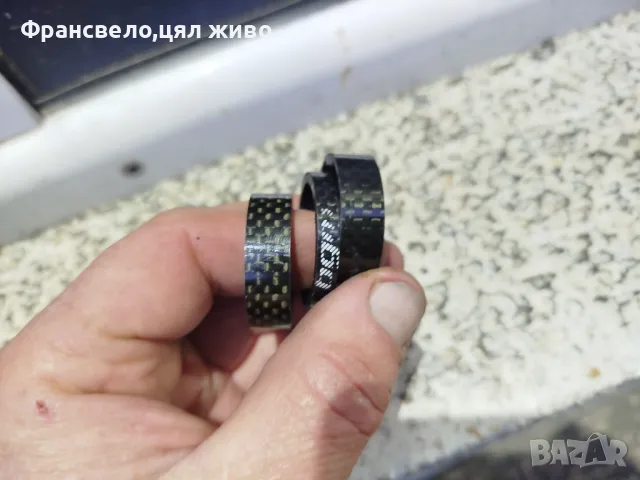 Сет Карбон Спейсър за велосипед колело , снимка 1