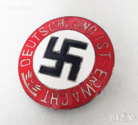 WW2 3 Райх, Емайлирана значка 5см, Deutschland 1st - Erwacht, снимка 4 - Колекции - 52848617