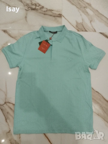 Мъжка тениска ЛОРО ПИАНА М последен размер светло син цвят 