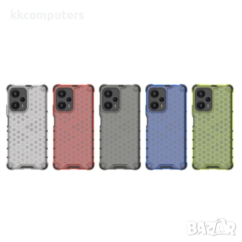 Xiaomi Poco F5 Pro Силиконов Калъф Honeycomb TPU и Протектор, снимка 2 - Калъфи, кейсове - 53197914