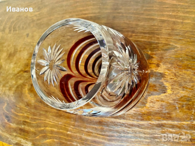 Разпродажба - 30€. Нова Масивна Ръчно изработена Кристална ваза с Флорални мотиви, снимка 9 - Вази - 51480200