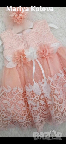 Рокля за погача, снимка 2 - Бебешки рокли - 51925053