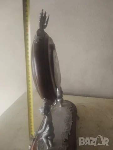 Настолен часовник в бароков стил, снимка 4 - Антикварни и старинни предмети - 48627616