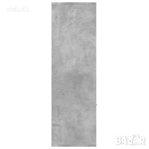 vidaXL Шкаф библиотека, бетонно сива, 98x30x98 см, инженерно дърво, снимка 8 - Етажерки - 56147710
