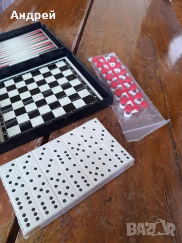 Стара игра Шах,табла,домино Assos, снимка 6 - Други ценни предмети - 50910440