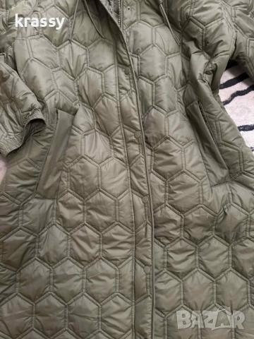 Страхотно дълго голямо дамско яке с качулка (размер 3ХЛ), снимка 3 - Якета - 52988920