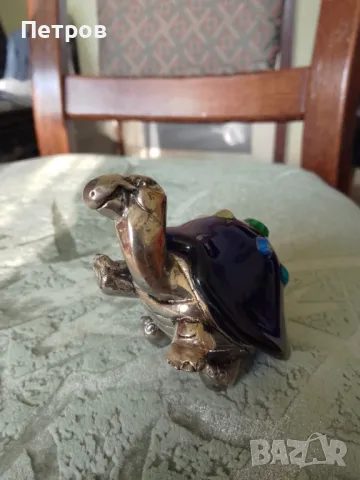 костенурка фигурка посребрена италия