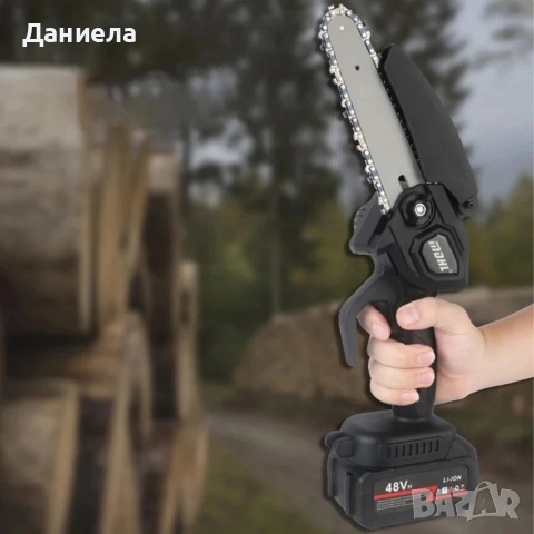 Акумулаторен мини верижен трион 6", Комплект с 2 батерии 6000mAh и куфар, снимка 4 - Триони и циркуляри - 53309658