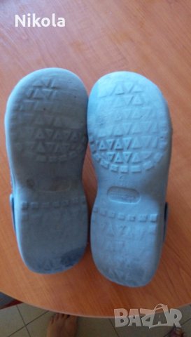 Кроксове, джапанки сини с бяло №39 стелка 25см, снимка 11 - Детски обувки - 34687838