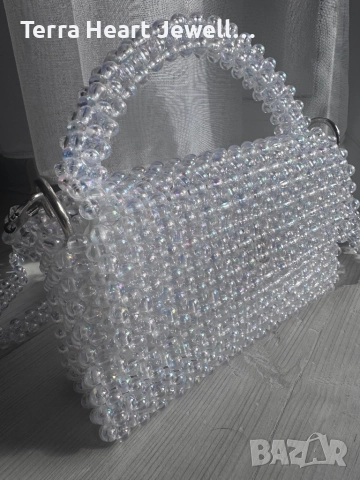 Дамска чанта ръчна изработка цвят русалка, снимка 9 - Чанти - 51793121