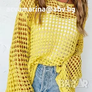 нова жълта блуза -мрежа  р/р Л