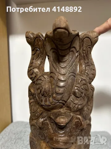 Азиатска дървена маска със змии, снимка 3 - Декорация за дома - 48479947