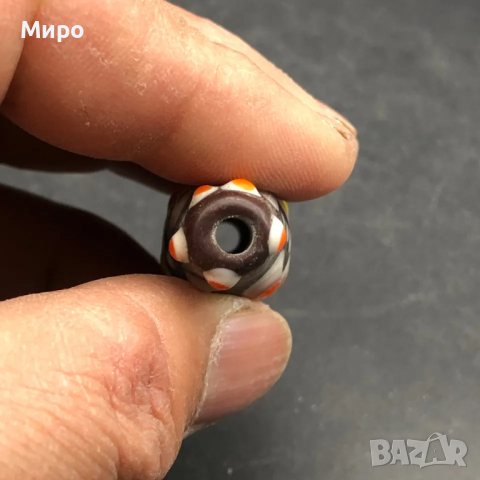 РИСУВАНО СТЪКЛО СТАРА МЪНИСТА ТАЛИСМАН ПРОТИВ УРОКИ АМУЛЕТ ДЗИ МЪНИСТА, снимка 5 - Антикварни и старинни предмети - 44656214